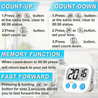ZILLEEN Classroom Timer for Kids Teachers 6 Pack Digital Timers, White