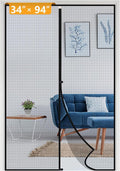 Yotache Magnetic Screen Door Fits Door Size 34 x 94, Screen Size 36" x 95" Reinforced Fiberglass Mesh for Back Door Black
