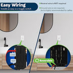 TOPGREENER Occupancy/Vacancy PIR Motion Sensor Light Switch, CDS Sensor with Learning Function, No Neutral Required, 200W Incandescent / 150W LED Load, UL Listed, Screwless Wall Plate, White, 4 Pack