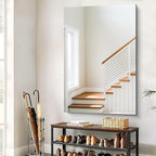 CILIBER Large Frameless Mirror, 55x36 Frameless Bathroom Mirrors for Over Sink, Upgraded Shatterproof Rectangular Wall Mirror for Bathroom,Bedroom,Living Room and Entryway