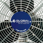 Global Industrial Commercial Wall Mount Fan, Fixed and Oscillating, 30" Diameter, 1/3 HP, 3 Speed, 8775 CFM at 1100 RPM, Tilting Head, For Indoor Use Only
