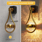 L LOHAS LED Night Lights Plug Into Wall: Star Projector Nightlight, Dusk to Dawn Sensor, 3000K Soft White, 330°Rotating Globe Night Light for Bedroom, Hallway, Home Decor, Gaming Room