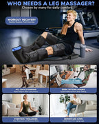 Musugy Leg Massager with Heat and Compression : Sequential Compression Boots with 6 Modes,9 Intensity and 3 Heat for Circulation and Pain Relief - Christmas Birthday for Mom, Dad, Athletes, Gym