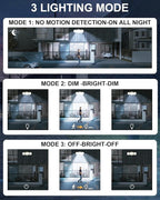 HAARAY Solar Motion Lights Outdoor with Stake, 208 LED 270° Illumination Security Flood Lights for Yrad Garden Pathway, 3 Modes, IP65 Waterproof, In-Ground or Wall Mount