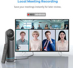 KanDao Meeting Pro 360° Video Conference Room Camera - AI Tracking, Meeting Recording & USB Plug-Play, Portable 8 Mics Array Meeting Camera, Compatible with Zoom/Teams/Google Meet, 5 Smart Modes