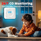 Carbon Monoxide detectors with LCD Constant Display, 85db Alarm & Low Power Design, Portable co Detector for Homes, rvs & Boats