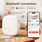 XenGro Mini Label Maker Machine with Tape AH-P05, Portable Bluetooth Mini Label Printer, Wireless Thermal Label Maker, Waterproof & Rechargeable, Built-in Cutter, for Home, Office, Kitchen – White