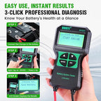 DUOYI DY221 Car Battery Tester, 12V 24V Digital Automotive Alternator Meter Diagnostic Tool,100-2000 CCA Load Capacity, Charging & Cranking Analyzer for Cars, Trucks, Motorcycles, Vans, RVs, Boats...