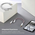 DUKABEL Headphone Splitter, AUX Splitter Cable for Headset Knitted 3.5mm Splitter 2-Way Audio Splitter Stereo Audio Y Cable Produces Equal Audio Output for Headphones Earphones Speakers Joy Series