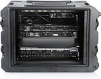 Gator Cases Pro Series 19" Depth 8U Rolling Rack Case with Recessed Wheels, Black