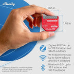 Shelly 1PM Gen4 | Wi-Fi, Zigbee, Matter Smart Relay Switch with Power Metering, 1-Channel 16A | Home Automation | Alexa, SmartThings, Google Home, Apple HomeKit Compatible | iOS Android App (2 Pack)