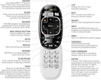 2 Pack Buck AT&T DirecTV RC73 IR/RF Universal Wireless Genie Remote – DirecTV Remote Control Replacement for HR20, HR21, HR34, HR44, HR54 DVR Satellite Dish Receivers & Streaming Devices
