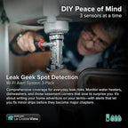 Leak Geek Spot Detection Wi-Fi Alert System with The Bridge Gateway and 3 Water Leak Spot Detection Sensors