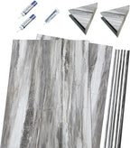 Palisade 78in x 36in x 36in Waterproof Vinyl Corner Shower Surround Kit with Accessories in Urban Cliff