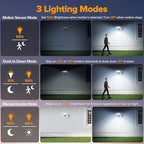 LUTEC 50W Motion Sensor Outdoor Lights, 5500 LM Plug in Flood Light Outdoor, Dusk to Dawn, IP65 Waterproof Security Lighting, 5000K Daylight, Adjustable Wall-Mounted for Garage, Yard, Porch (Black)