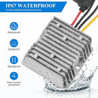 DC 24V to 12V Regulated Converter 20A 240W Step-Down Converter (Input: 20V-60V) 12V to 24V DC Power Converter with Fuse Waterproof Module Suitable for Golf Carts, RVs, Electric Motors, etc.