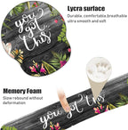 Keyboard Wrist Rest and Mouse Pad Wrist Support Set with Coasters, You Got This Inspirational Quote Wrist Support Mouse Pad with Non-Slip PU Base for Computer Laptop Home Office Working Studying