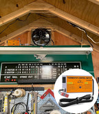 Attic Fan Thermostat-Control: with Socket and Wire Connector, Can Be Connected to Two Fans, Replacement Thermostat with Overload Protector, Temperature Controlled Exhaust Fan for Workshop, Greenhouse