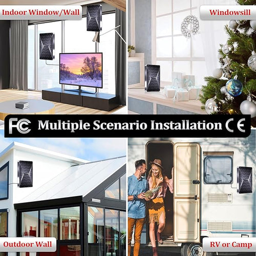 2026 Upgraded Indoor TV Antenna, 3600+ Miles Range HD Digital Antenna for Smart TV, Strongest with Amplified Signal Booster Supports 4K 8K 1080p All TVs- 38FT Coaxial Cable for Local Channels