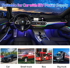 Interior Car LED Strip Lights, Acrylic LED Lights for Car with Wireless APP Dynamic Dreamcolor Chasing 6 in 1 Ambient Lighting Kits, 175 inches 593 LED Sound Active Function Neon Lights