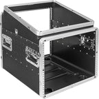 Sound Town Lightweight and Compact 8U ATA ABS Rack Case, with Slant Mixer Top, 21" Depth, 10U Top and 8U Side Spaces (STMR-A10X8U)