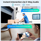 2025 Upgraded 2K Security Cameras Wireless Outdoor (2 Pack), Free Cloud Storage, Long Battery Life, AI Motion Detection, Spotlight & Siren, Waterproof, WiFi Surveillance Outdoor Camera with 2-Way Talk