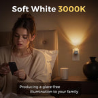 L LOHAS LED Night Lights Plug into Wall, 3000K/4000k/5000K Adjustable Color Temperature Bubble Night Light, Dusk to Dawn Sensor for Hallway, Bathroom, Rooms
