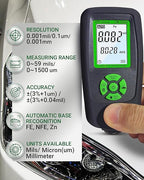 VVV-Group Paint Thickness Gauge CM-206X | Coating Thickness Meter Fe/Al/Zn | Auto Paint Depth Gauge Car Tester with High-Precision Probe, Multi-Unit Display & Auto Calibration