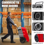 MOUNTO 180Pints Commercial Dehumidifier with Pump and Drain Hose, LGR Portable Dehumidifier with wheels for Home, Basements, Garages, and Job Sites. (Red)