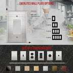 ENERLITES Decorator Switch or Receptacle Outlet Metal Wall Plate, Corrosion Resistant, Over Size 1-Gang 5.5" x 3.5", UL Listed, 7731O, 430 Stainless Steel, Silver