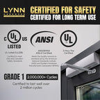 LYNN HARDWARE Extra Heavy Duty Automatic Door Closer (Matte Black) - Commercial Grade, Contractors Choice, Adjustable Speed, Delayed Closing Timer, 3 Mounting Options, 3 Hour Fire Rated (DC9016 Model)
