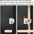 3 Pack Door Alarms with Delay When Left Open 130db Window Break Sliding Siren Vibration Detect Sensor for Home, Apartment Security. Keypad Intruder Burglar Entry Alert. Pool Alarm for Kids Safety