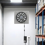MEOZRI Basement Attic Crawlspace Ventilation Fan Window Exhaust Fan Ultra-Thin Design Reversible Airflow (Large-740CFM-16.9 * 12.9 Inch)