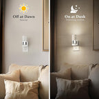 JandCase Night Light, Night Lights Plug into Wall,2 Pack LED Nightlight with Adjustable Brightness, 5000K，Automatic Night Light Plug in with Auto Light Sensor for Bathroom Hallway Room Decor