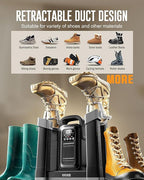 POPCHOSE Heavy-Duty Boot Dryer, Upgraded Shoe Dryer Helps Reduce Odor, Glove & Boot Warmer, Silent & Adjustable Timer