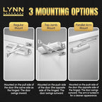 LYNN HARDWARE Medium/Heavy Duty Automatic Door Closer (Silver) - Commercial Grade, Contractors Choice, Adjustable Speed & Force, 3 Mounting Options, 3 Hour Fire Rated (DC7016 Model)