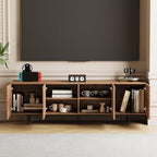 NessCarsti Mid Century Modern TV Stand for 70 Inch TVs, 70.87" Walnut Console with Ample Storage – Stylish Entertainment Center for Living Room or Bedroom