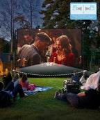 STWUI Projector Screen with Stand - 150 Inch Portable Projector Screens Outdoor Indoor Projector Screen 16:9 4K HD Outdoor Movie Screen with Carry Bag,Enioy Home Theater Projection Screen