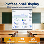 VIVOHOME 120 Inch 1:1 Pull Down Projector Screen, HD 4K Retractable Movie Screen for Indoor Home Theater and Office, Manual Projection Screen with Auto Locking (84Wx84H Inch Display Area)