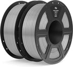 ELEGOO PLA Filament 1.75mm Gray 2KG, 3D Printer Filament Dimensional Accuracy +/- 0.02mm, 2pcs 1kg Spool(2.2lbs) Fit Most FDM 3D Printers