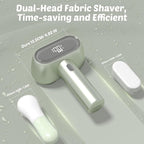 Tylasom Fabric Shaver, Rechargeable Double-Head Lint Remover, Electric Lint Shaver and Clothing Shaver to Remove Pillings and Fuzz Easily