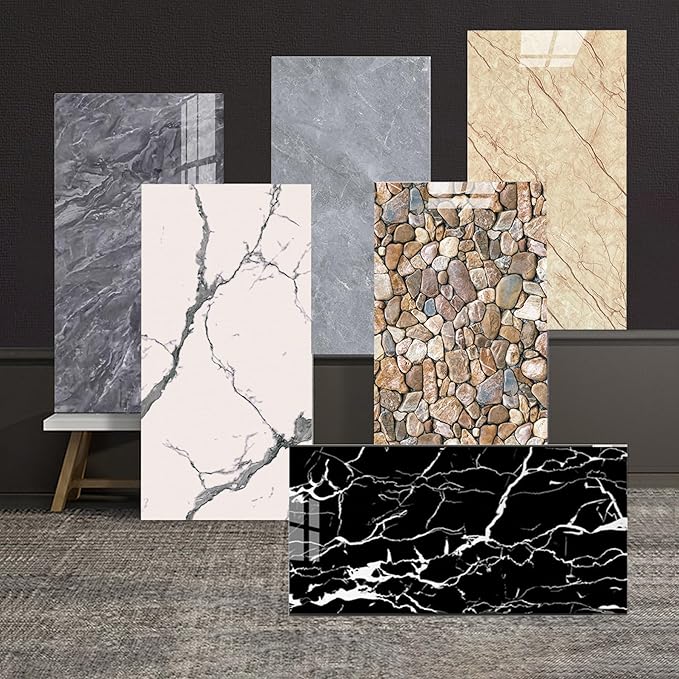 Wall Panels Peel and Stick，PVC imitation artificial marble tiles sticker，30 pcs 23.6" L x 11.8" W，Heat-Resistant Backsplash Tile，Ideal for Kitchen Bathrooms Living Rooms Bedrooms. (Nebula Gold, 30pcs)