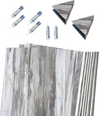 Palisade 78in x 60in x 36in Waterproof Vinyl Shower Surround Kit with Accessories in Louvre Granite