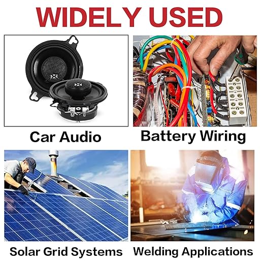 8 Gauge Wire (50ft Each - Red/Black) Copper Clad Aluminum CCA - Primary Automotive Wire,Car Amplifier Power & Ground Cable, 20PCS Lugs Terminal Connectors,20PCS 2:1 Heat Shrink Tubing