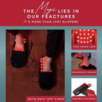 American Wellness Authority Red & Near-Infrared LED Foot Light Device – Dual-Wavelength Light Panel Slippers with Adjustable Heat, Indoor Home Use (2 Slippers)