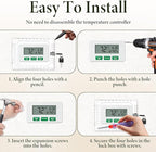 4 PCS Thermostat Lock Box with Key, Universal Thermostat Covers with Locks, Clear AC Lock Box Cover on Wall, Upgrade Thicken Universal Thermostats Cover, Fit Thermostats 6.1" x 5.4" x 3.2" or Smaller
