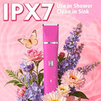 Bikini Trimmer for Women - IPX7 Waterproof Pubic Hair Remover for Shower & Travel, 3-in-1 Bikini Trimmer with Body/Round/Curved Heads, Hypoallergenic Foil & Ceramic Blades, Self-Care Gifts for Her