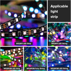 BTF-LIGHTING WS2811 WS2812B 1903 DC5/12V 14keys Wireless RF RGB LED Controller 300 Kinds of Changes Digital Color LED Pixel Strip modules Input=Ouput Voltage Perfect for DIY Project Black