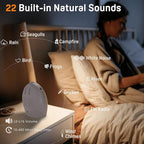 Wake Up Light Sunrise Alarm Clock for Kids, Heavy Sleepers, Bedroom, White Noise Sound Machine with 5W Stereo Bluetooth Speaker, 25 Natural Sounds, Dual Alarms, 17 Color Night Lights, Ideal for Gift