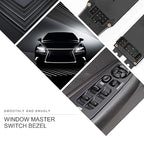 BASIKER Master Power Window Switch and Bezel Driver Side and Window Bezel Passenger Side Replacements for 2002-2010 Dodge Ram 1500 2500 3500, Black